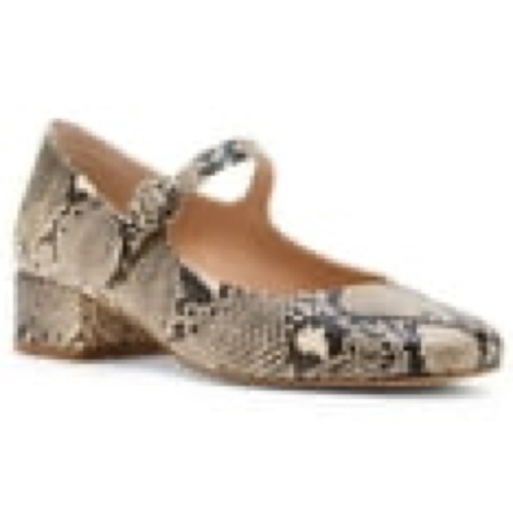 NWTB - 11M - Steve Madden Snakeskin Block Heel Mary Jane
